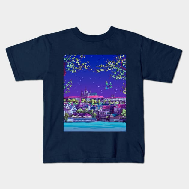 Prague Kids T-Shirt by Camila Illustration